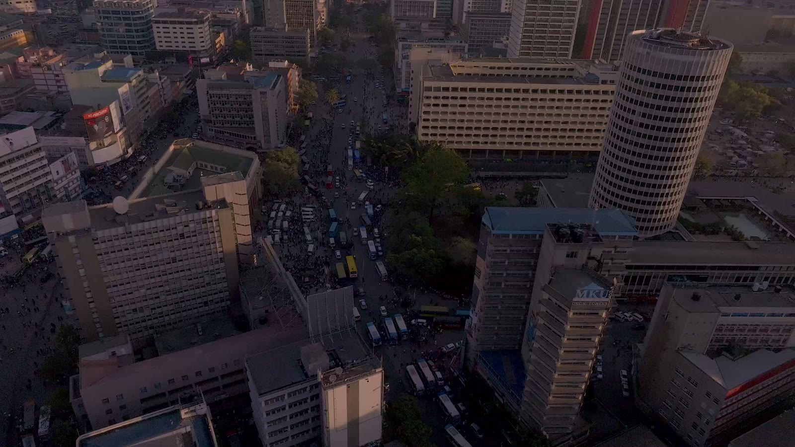 Nairobi City CBD — Aerial Pass